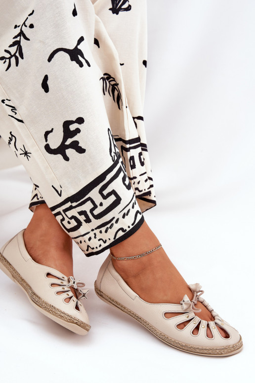 lygiapadžiai BalerinossuĮjungtaturalnej Skóry Zazoo 10179 smėlio spalvos lygiapadžiai BalerinossuĮjungtaturalnej Skóry Zazoo 10179 smėlio spalvos