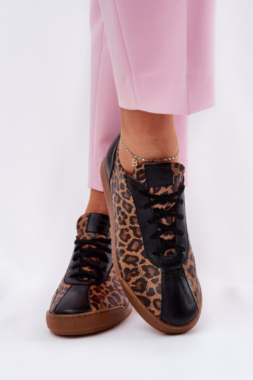 Oda sportiniai bateliai Moteriškas su leopardo kailio raštais Laura Messi 2935 rudos spalvos 2