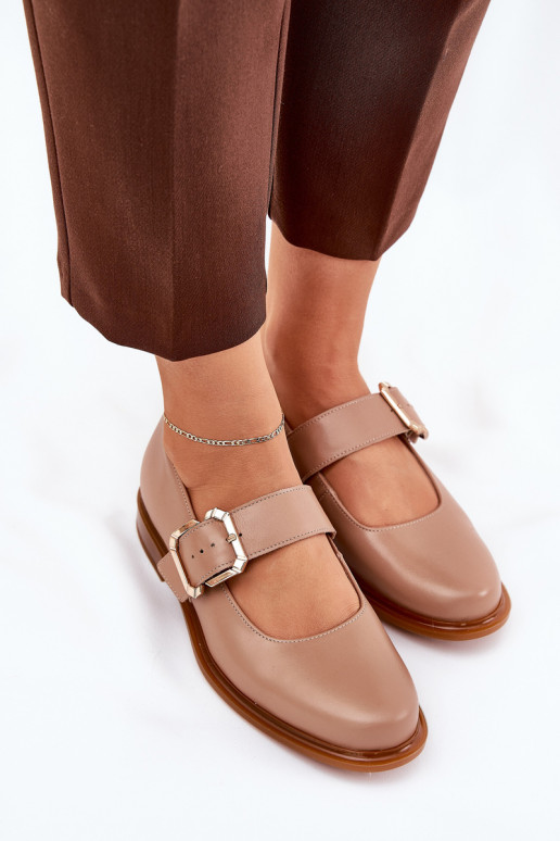 Oda batai Moteriškas su sagtimis Laura Messi 2980 smėlio spalvos Oda batai Moteriškas su sagtimis Laura Messi 2980 smėlio spalvos