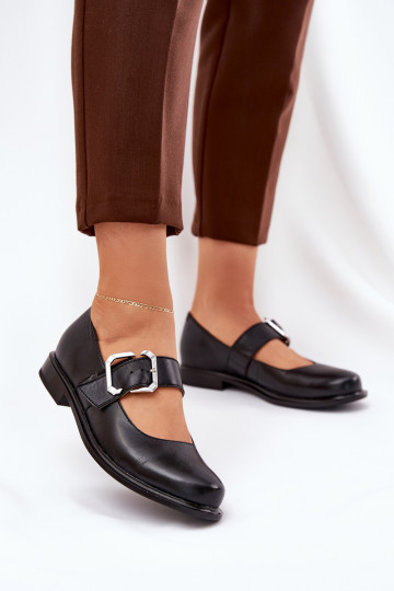 Oda batai Moteriškas su sagtimis Laura Messi 2980 juodos spalvos 2