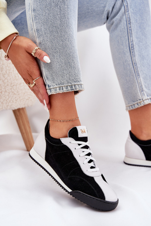 Oda sportiniai bateliai Moteriškas Laura Messi 2935 juodos spalvos Oda sportiniai bateliai Moteriškas Laura Messi 2935 juodos spalvos