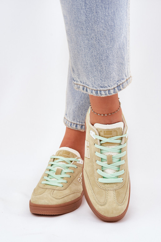 iš zomšos sportiniai bateliai Sneakers modelio batai Moteriškas D.Franklin DFSH387005 Kalkės iš zomšos sportiniai bateliai Sneakers modelio batai Moteriškas D.Franklin DFSH387005 Kalkės