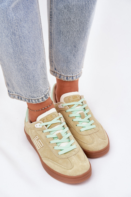 iš zomšos sportiniai bateliai Sneakers modelio batai Moteriškas D.Franklin DFSH387005 Kalkės iš zomšos sportiniai bateliai Sneakers modelio batai Moteriškas D.Franklin DFSH387005 Kalkės