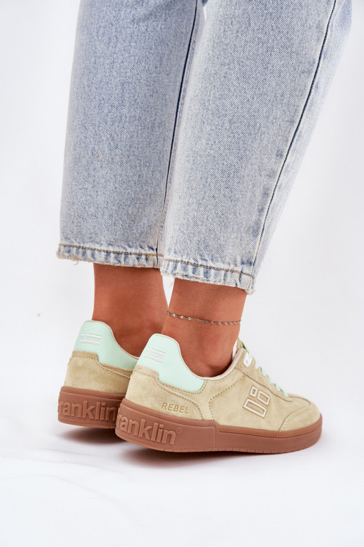 iš zomšos sportiniai bateliai Sneakers modelio batai Moteriškas D.Franklin DFSH387005 Kalkės iš zomšos sportiniai bateliai Sneakers modelio batai Moteriškas D.Franklin DFSH387005 Kalkės