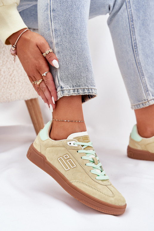 iš zomšos sportiniai bateliai Sneakers modelio batai Moteriškas D.Franklin DFSH387005 Kalkės iš zomšos sportiniai bateliai Sneakers modelio batai Moteriškas D.Franklin DFSH387005 Kalkės