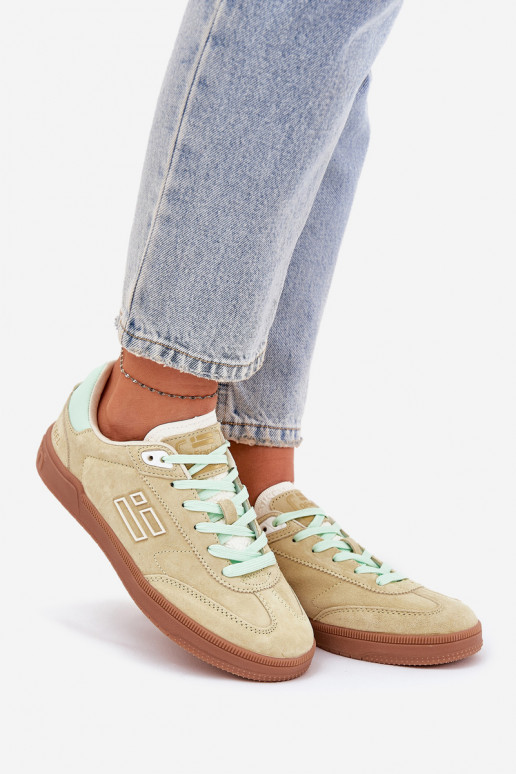 iš zomšos sportiniai bateliai Sneakers modelio batai Moteriškas D.Franklin DFSH387005 Kalkės iš zomšos sportiniai bateliai Sneakers modelio batai Moteriškas D.Franklin DFSH387005 Kalkės