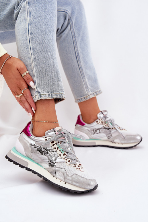 Sneakers modelio batai sportiniai bateliai Moteriškas D.Franklin DFSH378006 sidabro spalvos Sneakers modelio batai sportiniai bateliai Moteriškas D.Franklin DFSH378006 sidabro spalvos