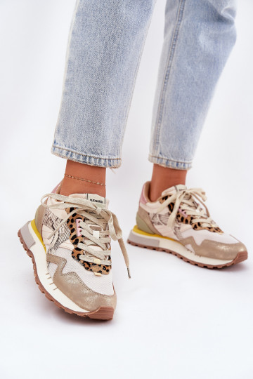 Sneakers modelio batai sportiniai bateliai Moteriškas D.Franklin DFSH378006 aukso spalvos