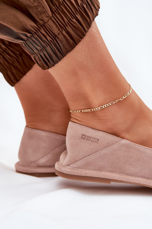 Zomšinės balerinos Moteriškas Big Star RR274081 rožinės spalvos Zomšinės balerinos Moteriškas Big Star RR274081 rožinės spalvos