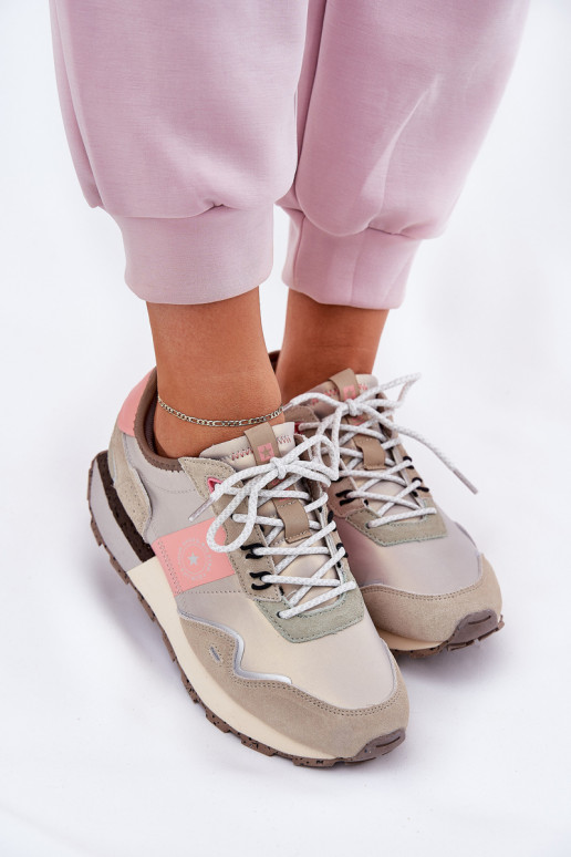 iš zomšos Sneakers modelio batai Moteriškas Big Star RR274243 HI-POLY SYSTEM pilka-rožinės spalvos iš zomšos Sneakers modelio batai Moteriškas Big Star RR274243 HI-POLY SYSTEM pilka-rožinės spalvos