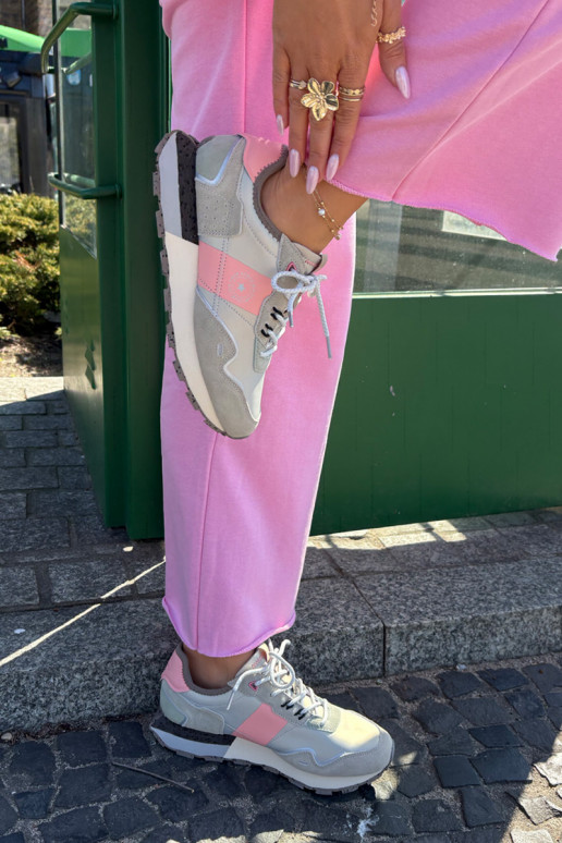 iš zomšos Sneakers modelio batai Moteriškas Big Star RR274243 HI-POLY SYSTEM pilka-rožinės spalvos iš zomšos Sneakers modelio batai Moteriškas Big Star RR274243 HI-POLY SYSTEM pilka-rožinės spalvos