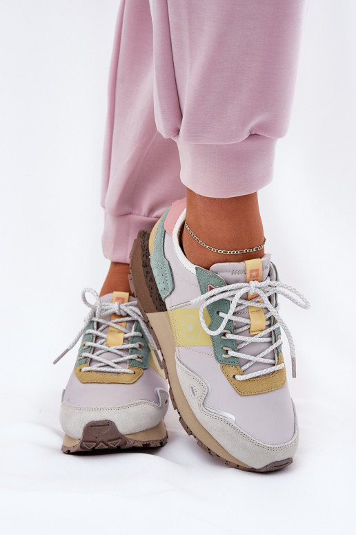 iš zomšos Sneakers modelio batai Moteriškas Big Star RR274244 HI-POLY SYSTEM pilka-geltonos spalvos iš zomšos Sneakers modelio batai Moteriškas Big Star RR274244 HI-POLY SYSTEM pilka-geltonos spalvos