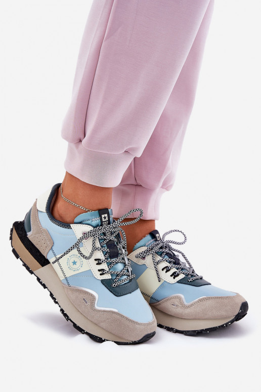 iš zomšos Sneakers modelio batai Moteriškas Big Star RR274245 HI-POLY SYSTEM pilka-mėlynos spalvos iš zomšos Sneakers modelio batai Moteriškas Big Star RR274245 HI-POLY SYSTEM pilka-mėlynos spalvos