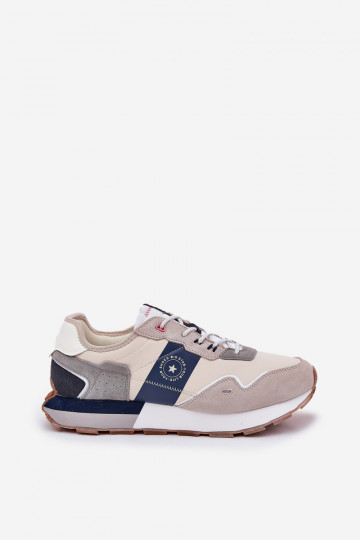 iš zomšos Sneakers modelio batai Vyriški su platforma Big Star RR174471 Hi-Poly System pilkos spalvos 2