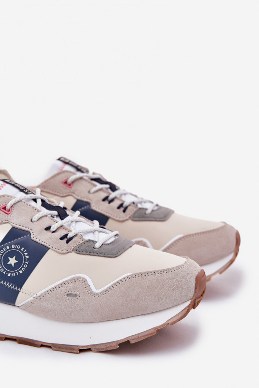 iš zomšos Sneakers modelio batai Vyriški su platforma Big Star RR174471 Hi-Poly System pilkos spalvos iš zomšos Sneakers modelio batai Vyriški su platforma Big Star RR174471 Hi-Poly System pilkos spalvos