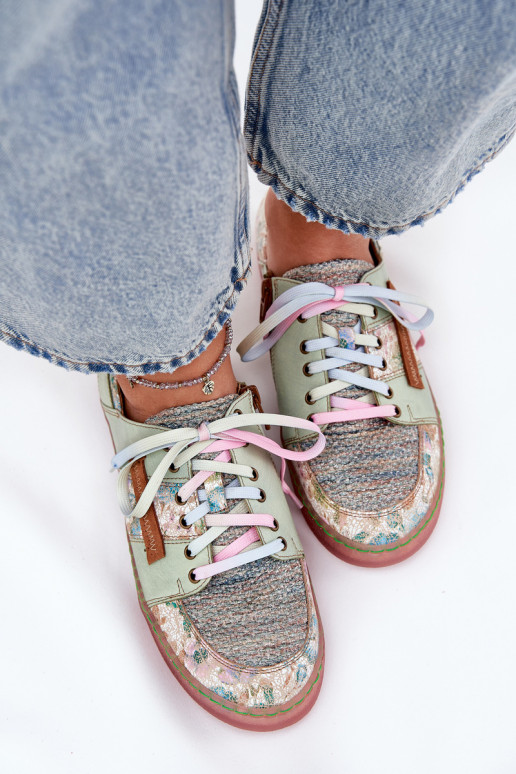 Oda batai Moteriškas Tai turiciejka 06791-09 šviesiai žalios spalvos Oda batai Moteriškas Tai turiciejka 06791-09 šviesiai žalios spalvos