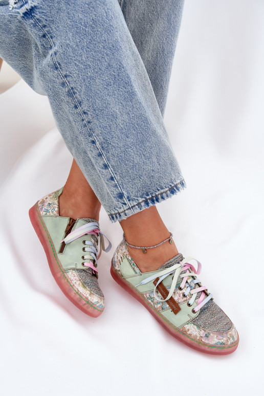 Oda batai Moteriškas Tai turiciejka 06791-09 šviesiai žalios spalvos Oda batai Moteriškas Tai turiciejka 06791-09 šviesiai žalios spalvos