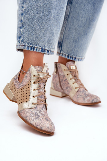 Oda Aulinukai Avalynė Tai turiciejka 05541-04 smėlio spalvos-aukso spalvos