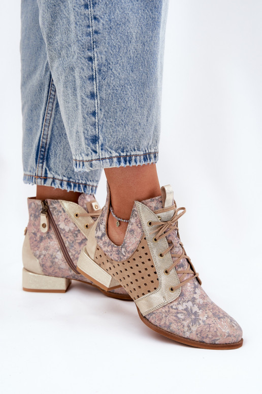 Oda Aulinukai Avalynė Tai turiciejka 05541-04 smėlio spalvos-aukso spalvos Oda Aulinukai Avalynė Tai turiciejka 05541-04 smėlio spalvos-aukso spalvos