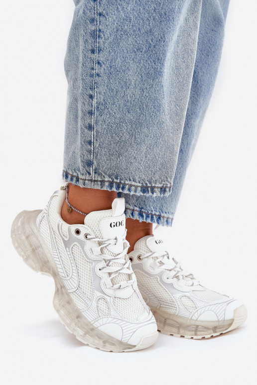 Oda Sneakers modelio batai Moteriškas GOE RR2N4083 smėlio spalvos Oda Sneakers modelio batai Moteriškas GOE RR2N4083 smėlio spalvos