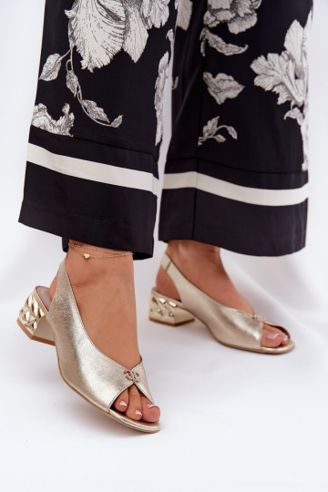 Oda Elegantiško stiliaus Moteriškos basutės CheBello 4724 aukso spalvos 2