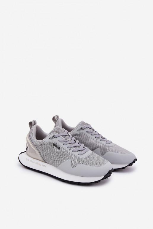 Sneakers modelio batai Vyriški su platforma Big Star RR174358 Hi-Poly System pilkos spalvos Sneakers modelio batai Vyriški su platforma Big Star RR174358 Hi-Poly System pilkos spalvos