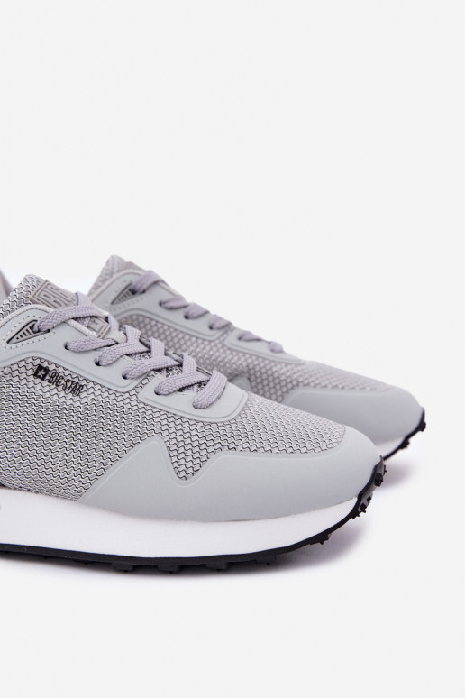 Sneakers modelio batai Vyriški su platforma Big Star RR174358 Hi-Poly System pilkos spalvos Sneakers modelio batai Vyriški su platforma Big Star RR174358 Hi-Poly System pilkos spalvos