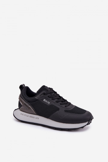 Sneakers modelio batai Vyriški su platforma Big Star RR174361 Hi-Poly System juodos spalvos