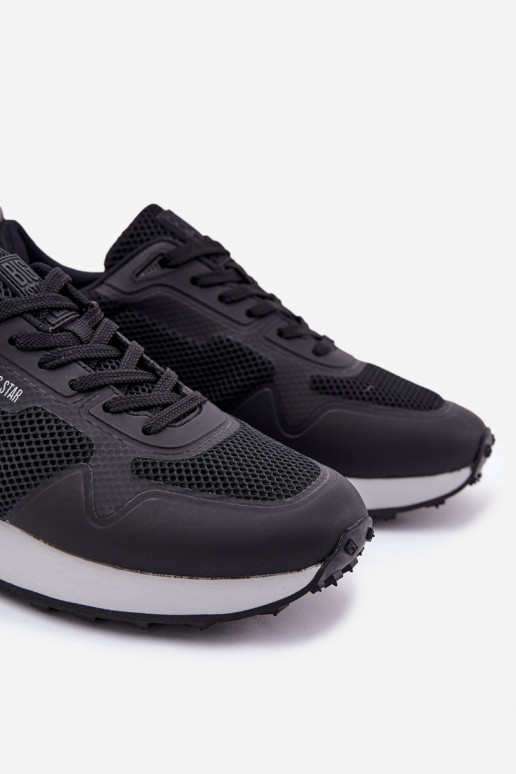 Sneakers modelio batai Vyriški su platforma Big Star RR174361 Hi-Poly System juodos spalvos Sneakers modelio batai Vyriški su platforma Big Star RR174361 Hi-Poly System juodos spalvos