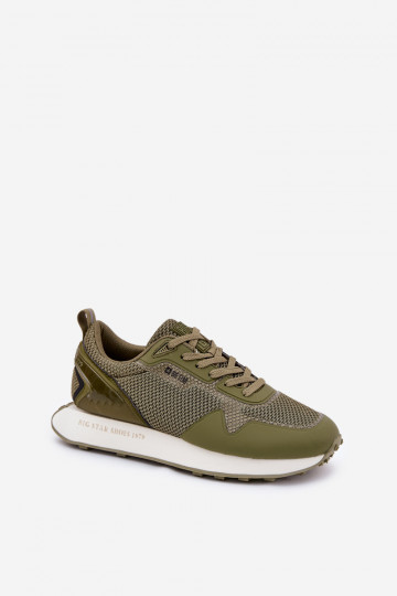 Sneakers modelio batai Vyriški su platforma Big Star RR174360 Hi-Poly System chaki spalvos