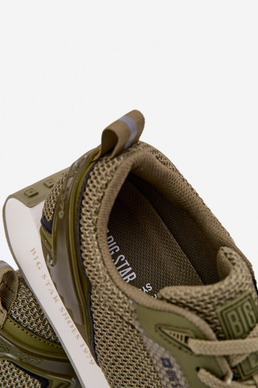 Sneakers modelio batai Vyriški su platforma Big Star RR174360 Hi-Poly System chaki spalvos Sneakers modelio batai Vyriški su platforma Big Star RR174360 Hi-Poly System chaki spalvos