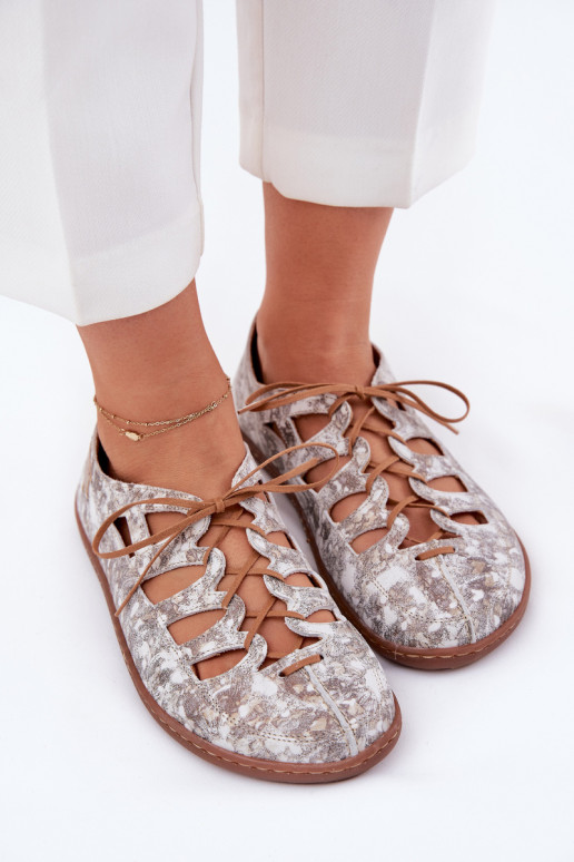 Balerinos Su išpjovomis Tai turiciejka 06835-25/00-1 aukso spalvos Balerinos Su išpjovomis Tai turiciejka 06835-25/00-1 aukso spalvos