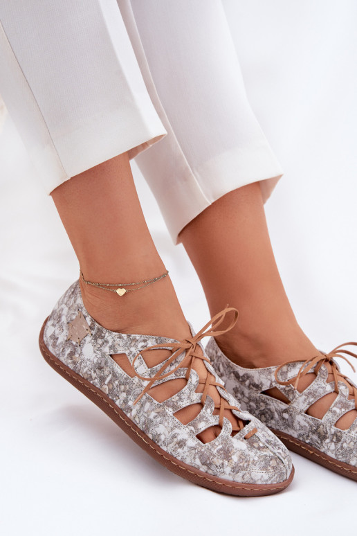 Balerinos Su išpjovomis Tai turiciejka 06835-25/00-1 aukso spalvos Balerinos Su išpjovomis Tai turiciejka 06835-25/00-1 aukso spalvos