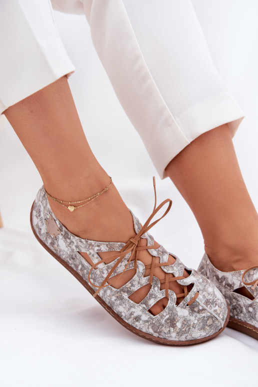 Balerinos Su išpjovomis Tai turiciejka 06835-25/00-1 aukso spalvos Balerinos Su išpjovomis Tai turiciejka 06835-25/00-1 aukso spalvos