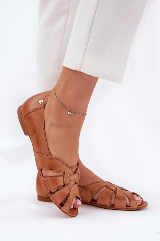 BalerinossuOdkrytymi Palcami Tai turiciejka 06908-29/001-1 rudos spalvos BalerinossuOdkrytymi Palcami Tai turiciejka 06908-29/001-1 rudos spalvos