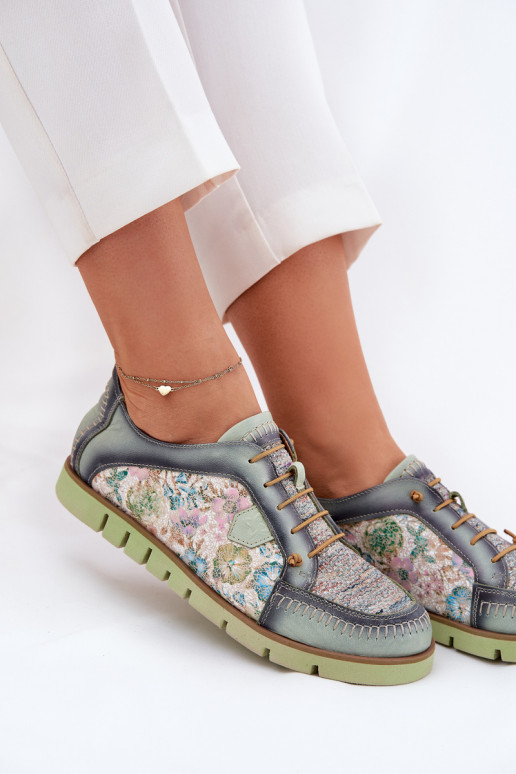 Oda batai Moteriškas Raštuotas Tai turiciejka 06784-09 žalios spalvos Oda batai Moteriškas Raštuotas Tai turiciejka 06784-09 žalios spalvos