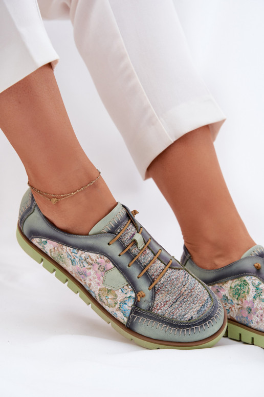 Oda batai Moteriškas Raštuotas Tai turiciejka 06784-09 žalios spalvos Oda batai Moteriškas Raštuotas Tai turiciejka 06784-09 žalios spalvos