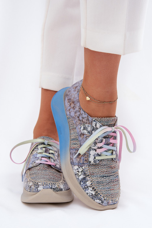 Oda batai Sneakers modelio batai Moteriškas su platforma Tai turiciejka 06776A-06 mėlynos spalvos Oda batai Sneakers modelio batai Moteriškas su platforma Tai turiciejka 06776A-06 mėlynos spalvos