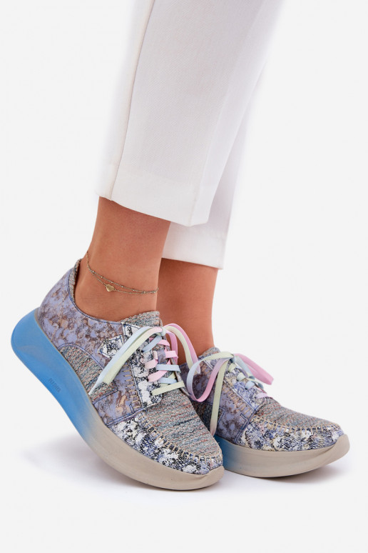 Oda batai Sneakers modelio batai Moteriškas su platforma Tai turiciejka 06776A-06 mėlynos spalvos Oda batai Sneakers modelio batai Moteriškas su platforma Tai turiciejka 06776A-06 mėlynos spalvos