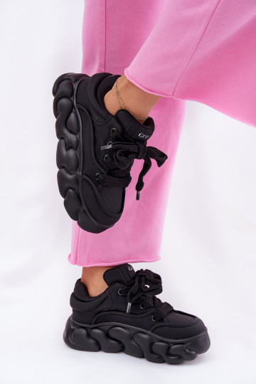 Oda Sneakers modelio batai Moteriškas su platforma GOE RR2N4044 juodos spalvos