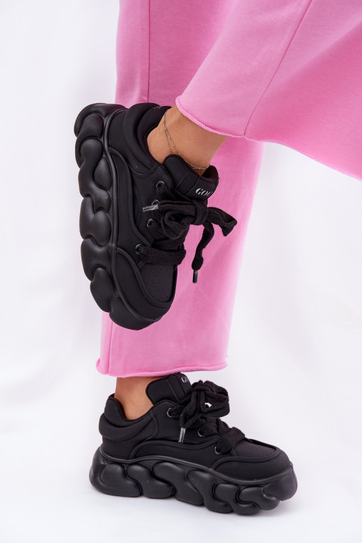 Oda Sneakers modelio batai Moteriškas su platforma GOE RR2N4044 juodos spalvos