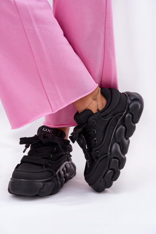 Oda Sneakers modelio batai Moteriškas su platforma GOE RR2N4044 juodos spalvos