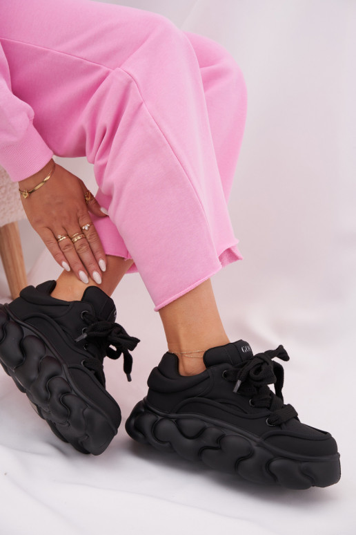 Oda Sneakers modelio batai Moteriškas su platforma GOE RR2N4044 juodos spalvos