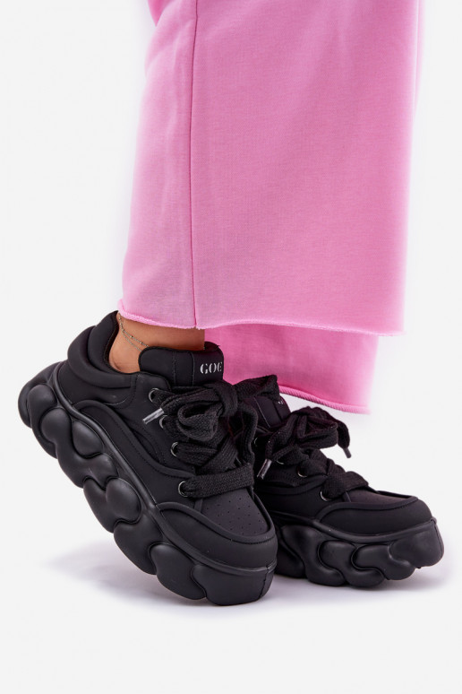 Oda Sneakers modelio batai Moteriškas su platforma GOE RR2N4044 juodos spalvos