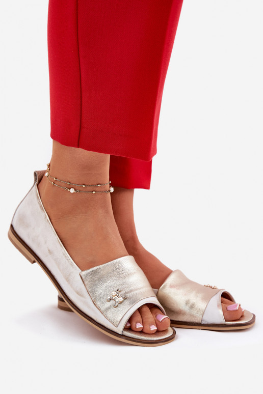 Oda Elegantiško stiliaus BalerinossuOdkrytymi Palcami Zazoo 1865 aukso spalvos Przecierany Oda Elegantiško stiliaus BalerinossuOdkrytymi Palcami Zazoo 1865 aukso spalvos Przecierany