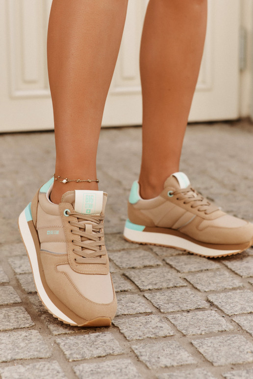 iš zomšos Sneakers modelio batai Moteriškas Big Star RR274A048 HI-POLY SYSTEM smėlio spalvos iš zomšos Sneakers modelio batai Moteriškas Big Star RR274A048 HI-POLY SYSTEM smėlio spalvos