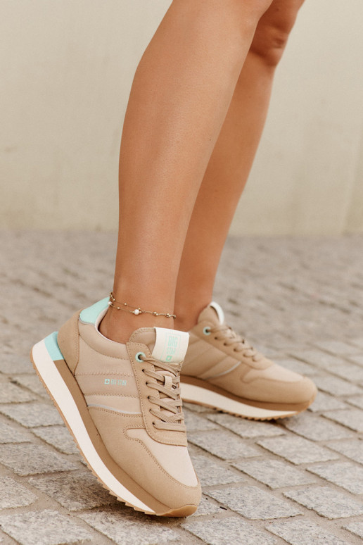 iš zomšos Sneakers modelio batai Moteriškas Big Star RR274A048 HI-POLY SYSTEM smėlio spalvos iš zomšos Sneakers modelio batai Moteriškas Big Star RR274A048 HI-POLY SYSTEM smėlio spalvos