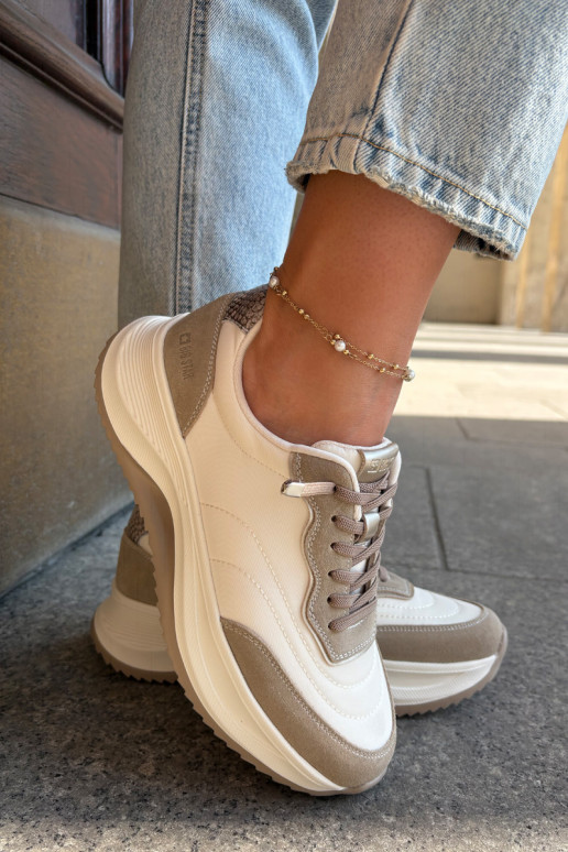 iš zomšos Sneakers modelio batai Moteriškas su platforma Big Star RR274A344 HI-POLY SYSTEM smėlio spalvos iš zomšos Sneakers modelio batai Moteriškas su platforma Big Star RR274A344 HI-POLY SYSTEM smėlio spalvos