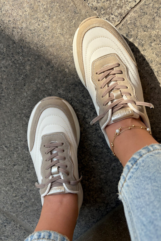 iš zomšos Sneakers modelio batai Moteriškas su platforma Big Star RR274A344 HI-POLY SYSTEM smėlio spalvos iš zomšos Sneakers modelio batai Moteriškas su platforma Big Star RR274A344 HI-POLY SYSTEM smėlio spalvos