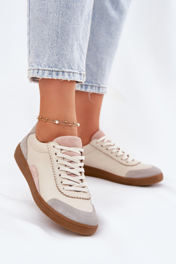 Oda Sneakers modelio batai Moteriškas Zazoo N1220 smėlio spalvos